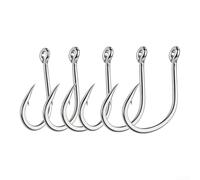 Ami da pesca in acciaio ad alto tenore di carbonio, design spinato | Punta affilata per piercing, design spinato, previene la fuga, alta velocità di aggancio, presa sicura garantita