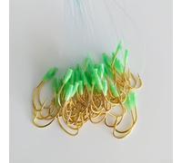 Ami da pesca in mare, pre-legati, 1,2 m, con custodia, ami luminosi, per pesca in barca, set da 50 pezzi (26#)