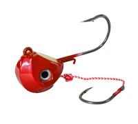 Ami da pesca Nuove esche 40g 60g 80g 100g Maschere con testa in metallo Ami da pesca con gancio singolo Accessori Barca for la pesca in mare(Red,60g)