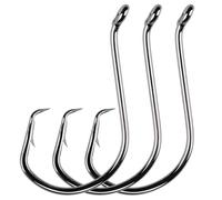 Ami for polpi in acciaio ad alto tenore di carbonio, 20 pezzi ami da pesca con gambo lungo e ardiglione for la su roccia in mare, punta affilata for acqua salata(3/0# 20 hooks)