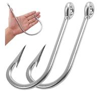 Ami grandi a forma di squalo gigante e alligatore, in acciaio inox, extra forti, per pesca in mare per squalo, pesce spada, tonno, pesce gatto, dimensioni 8/0-8 pezzi