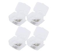 Ami in Acciaio al Carbonio Alto 3/0# - Set 4 Box Argento per Pesca in Mare, Resistenti e Affilati Ideali per Big Game Fishing (1/0#)