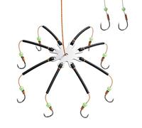 Ami J Da Pesca 10 Pezzi Luminescenti Ad Alta Resistenza | Ami Octopus Da Pesca Per Pesce Gatto, , Persico Trota, Tonno, Lucioperca, Trota, Dentice, Fiume, Lago E Pescatori All'Aperto