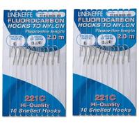 ami legati con filo fluorocarbon pesca trota mare lago fiume surfcasting conf. 2 (AMO 18 FILO 0,10 KIT 2 PZ.)