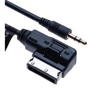 AMI MDI a AUX 3.5 mm maschio spina Music Media Interface Cable Adapter | Compatibile con Audi A6L Q5 Q7 A8 S5 A5 A4L A3 VW Volkswagen GTI CC Magotan Skoda Fabia Octavia veicolo radio | 1m