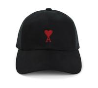 Ami Paris, ,Accessories ,Uomo ,Nero ,ONE SIZE Ami De Coeur Embroidery Cap