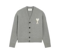 Ami Paris - Ami de Coeur Cardigan - -Knitwear -Donna -Grigio -S