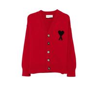 Ami Paris - Ami De Coeur Cardigan - - Knitwear - Donna - Rosso - S