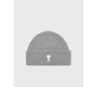 AMI Paris BEANIE WITH AMI DE COEUR men Beanies grey in taglia:ONE SIZE