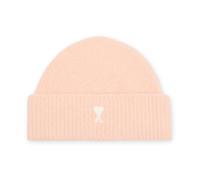 Ami Paris - Berretto a coste con ricamo logo - - Accessories - Uomo - Beige - ONE SIZE