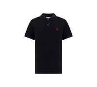 Ami Paris Black Cotton Polo Shirt - XL
