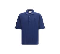 Ami Paris Blue Cotton Polo Shirt - M