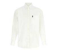 Ami Paris - Camicia Ami de Coeur Ricamata Boxy - - Shirts - Uomo - Bianco - XL