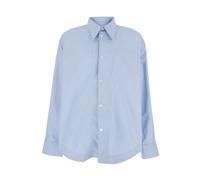 Ami Paris - Camicia Boxy a Righe in Cotone - - Blouses & Shirts - Donna - Blu - M