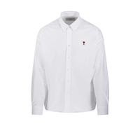 Ami Paris - Camicia Classica a Maniche Lunghe con Colletto Button Down e ADC Ricamato - - Shirts - Uomo - Bianco - M