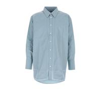 Ami Paris - Camicia di Cotone Azzurra con Bottoni - - Shirts - Uomo - Blu - XL