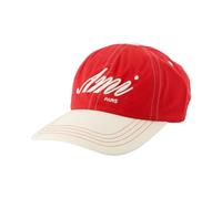 Ami Paris - Cappellino in Cotone con Ricamo - - Accessories - unisex - Rosso - ONE SIZE