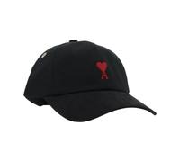 Ami Paris - Cappello baseball nero in cotone con ricamo - - Accessories - Uomo - Nero - ONE SIZE