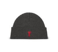 Ami Paris - Cappello Grigio in Maglia con Logo Ricamato - - Accessories - Uomo - Grigio - ONE SIZE