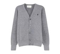 Ami Paris - Cardigan con Scollo a V Quota - - Knitwear - Uomo - Grigio - L
