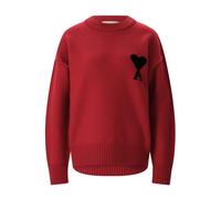 Ami Paris - De Coeur Crewneck Sweater - - Knitwear - Uomo - Rosso - XL