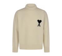 Ami Paris - De Coeur Turtleneck Sweater - - Knitwear - Uomo - Beige - L