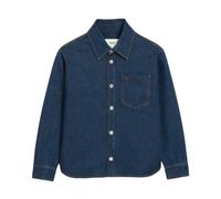 Ami Paris - Giacca in Cotone Blu Indaco Dettaglio Topstitching - - Jackets - Uomo - Blu - S