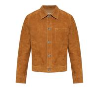 Ami Paris - Giacca in pelle con bottoni Ami De Coeur - - Jackets - Uomo - Marrone - S