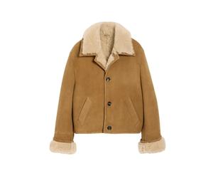 Ami Paris - Gilet in shearling e suede - Cammello - - Jackets - Donna - Marrone - M
