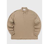 AMI Paris LONG SLEEVES OVERSIZE POLO WITH TOPSTITCHED AMI DE COEUR men Polos beige in taglia:S