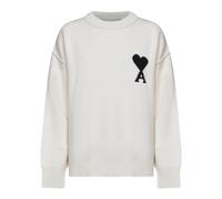 Ami Paris - Maglione Girocollo De Coeur - - Knitwear - Donna - Bianco - S