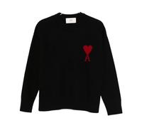 Ami Paris - Maglione Nero in Seta e Nylon - - Knitwear - Donna - Nero - M