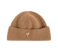 Ami Paris - Merino Wool Beanie - - Accessories - Uomo - Beige - ONE SIZE