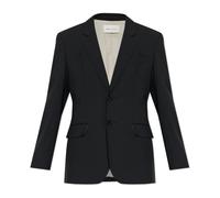 Ami Paris - New Wool Straight Single-Breasted Jacket - - Jackets - Donna - Nero - S