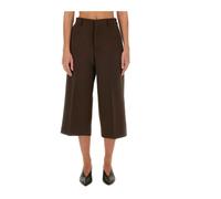 Ami Paris - Pantaloni cropped a gamba larga - - Trousers - Donna - Marrone - M