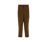 Ami Paris - Pleated Wool Pantaloni - - Trousers - Uomo - Marrone - XL