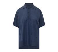 Ami Paris - Polo a Maniche Corte con Bottoni - - Tops - Donna - Blu - 2XS