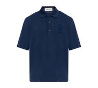 Ami Paris - Polo With Patch - -Tops -Uomo -Blu -S