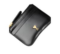 Ami Paris, ,Accessories ,Donna ,Nero ,ONE SIZE Porta Carte in Pelle Nera con Zip