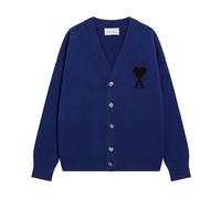 Ami Paris - Quota V Neck Cardigan - - Knitwear - Uomo - Blu - M
