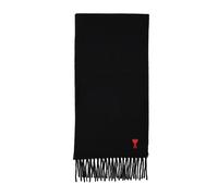 Ami Paris - Sciarpa di Lana Rossa in Nero - - Accessories - unisex - Nero - ONE SIZE