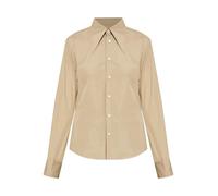 Ami Paris - Sharp Collar Fitted Shirt - - Blouses & Shirts - Donna - Beige - XS