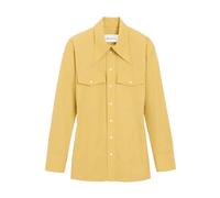 Ami Paris - Sharp Collar Fitted Shirt - - Blouses & Shirts - Donna - Giallo - XS