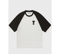 AMI Paris SHORT SLEEVES BOXY FIT TEESHIRT WITH AMI DE COEUR KNITTED PATCH men Shortsleeves beige in taglia:S
