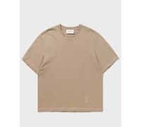 AMI Paris SHORT SLEEVES BOXY FIT TEESHIRT WITH TOPSTITCHED AMI DE COEUR men Shortsleeves beige in taglia:M