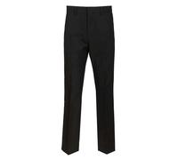 Ami Paris - Straight Fit Wool Canvas Pantaloni - - Trousers - Donna - Nero - L