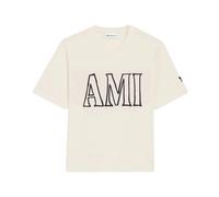 Ami Paris - T-shirt Logo Art - - Tops - Uomo - Beige - M