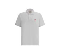 Ami Paris White Cotton Polo Shirt - S