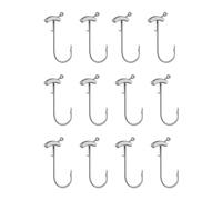 Ami per Esca di di Mare Kit da 12 Pezzi con Testine Jig Piombate Lunghe e | Ami Jig Head Resistenti per la Pesca per Esche Gamberetto, Rana, Creatura, Polpo e Pesce Gatto, Tr