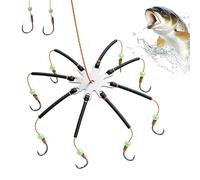 Ami Per Pesce Gatto | 10 Pezzi Luminescenti Ad Alta Resistenza - Ami Octopus Circle | Per Acqua E Acqua Salata Pesce Gatto Branzino Tonno Walleye Trota Fiume E Lago Pescatori All'Aperto